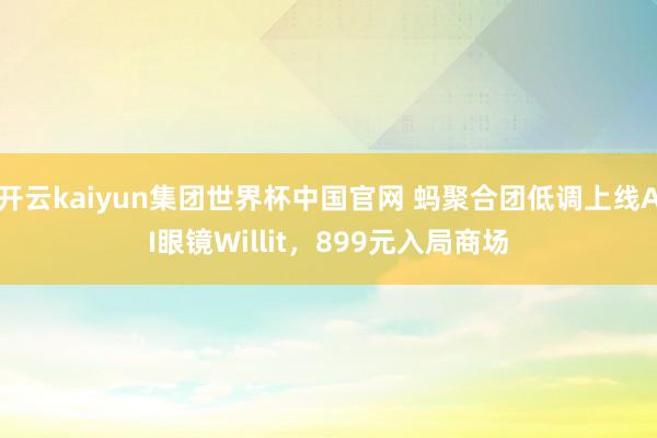 开云kaiyun集团世界杯中国官网 蚂聚合团低调上线AI眼镜Willit,899元入局商场