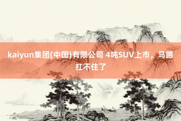 kaiyun集团(中国)有限公司 4吨SUV上市,马路扛不住了