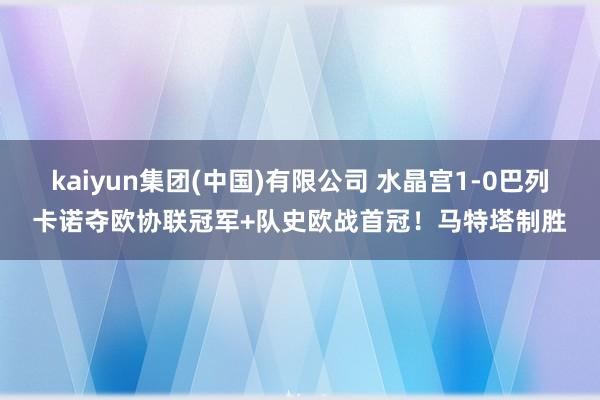 kaiyun集团(中国)有限公司 水晶宫1-0巴列卡诺夺欧协联冠军+队史欧战首冠!马特塔制胜