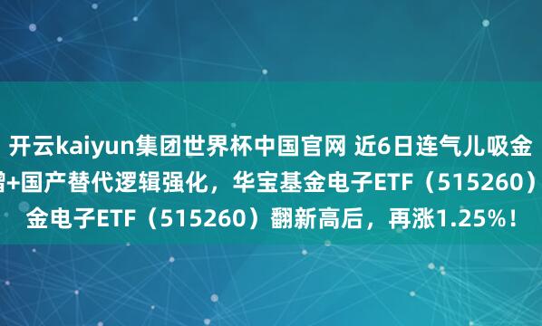 开云kaiyun集团世界杯中国官网 近6日连气儿吸金2.3亿元!PCB价值倍增+国产替代逻辑强化,华宝基金电子ETF(515260)翻新高后,再涨1.25%!