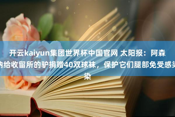 开云kaiyun集团世界杯中国官网 太阳报:阿森纳给收留所的驴捐赠40双球袜,保护它们腿部免受感染