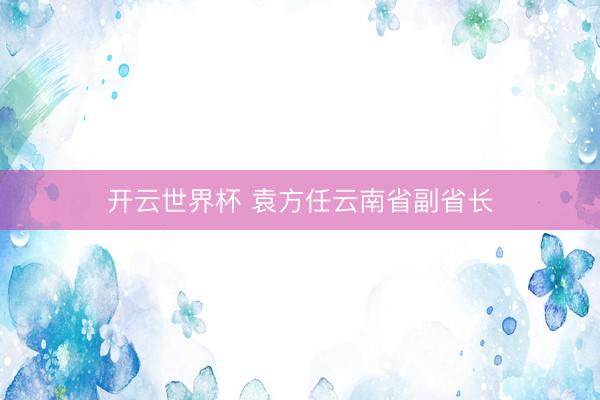 开云世界杯 袁方任云南省副省长