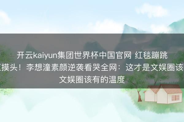 开云kaiyun集团世界杯中国官网 红毯蹦跳被惠英红摸头!李想潼素颜逆袭看哭全网:这才是文娱圈该有的温度
